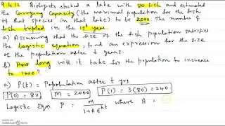 Logistic Model for population - 9.4.12