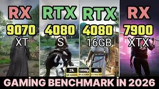 RX 9070XT VS RTX 4080 VS RTX 4080 SUPER VS RX 7900XTX FHD+ 2K + 4K GAMING TEST DLSS4 VS FSR4 