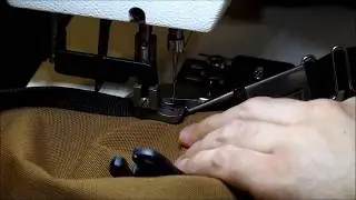 backpack making/binding backpack edges on a Rex607, Sailrite clone, portable walking foot machine