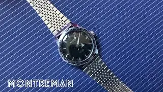 Bifora vintage time zone watch, fine example of broad-arrow hand style, like Omega 1957