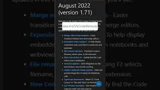 VS Code August 2022 Release Highlights (v1.71)