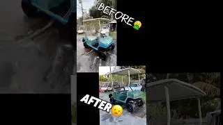 Getting close to the finish line with this project! #golfcart #painting #beforeandafter #gatorprint