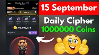 hamster kombat daily cipher today 1m coins | cipher code today |  daily cipher 15 September