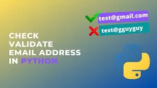 Check validate email address in python