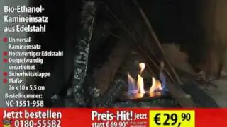 Carlo Milano Bio-Ethanol-Kamineinsatz aus Edelstahl