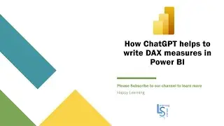 How ChatGPT helps to write DAX measures in Power BI | Write a Dax code using ChatGPT |