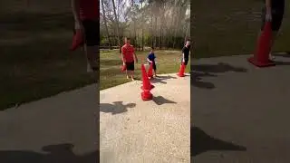 Double Traffic cone flip!!!!!🚧#flip#viral #trickshot