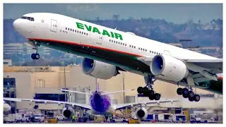 EVA Air Boeing 777-300(ER) Takeoff