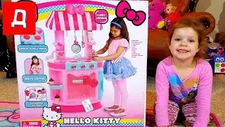 Открываем Кухню Хелло Китти Кофейный Набор Opening Hello Kitty Kitchen Coffee Stand Детское Видео