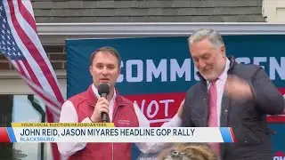 Jason Miyares, John Reid headline Republican campaign rally in Blacksburg