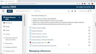 Library Research Skills Moodle module