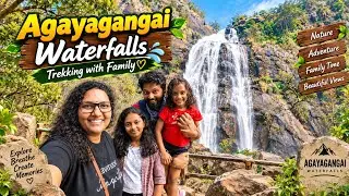 Agaya Gangai Waterfalls Trek Part 2 | 1196 Steps Rocky Path & Freezing Water | Family Trek with Kids