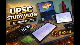 UPSC STUDY VLOG 7 | 8 HOURS