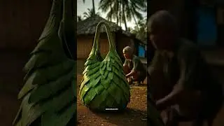 Coconut Leaf Weaving Hand Bag Craft Activities With Real Leaves😍 #craft #coconut #leaf