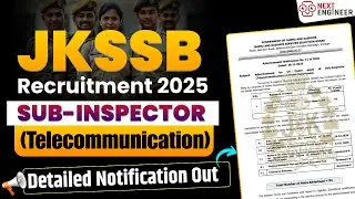 JKSSB SI Telecom 2025 Official Notification OUT | JKSSB SI Telecom Sub-Inspector Vacancy Details