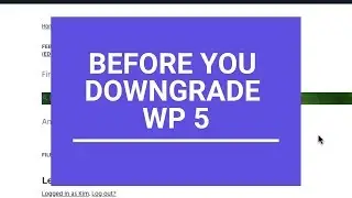 Things to be aware of before you downgrade WordPress 5 to version 4.9.9