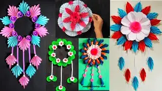 5 Unique Wall Hanging 🥰 Colour Paper Wall Hanging 😘 Wall decor Ideas 💡 !! BD Creativity World !!