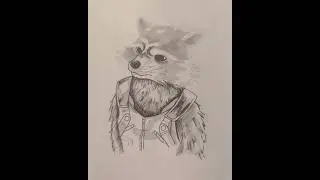 Draw with me - Rocket Raccoon #art #marvel #rocketraccoon