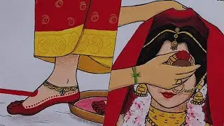 Bengali Wedding Aesthetic Drawing / Traditional Drawing