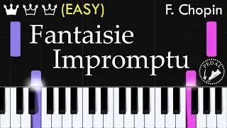 Chopin: Fantaisie Impromptu, Op. 66 (Easy Piano Tutorial) | QueeNote