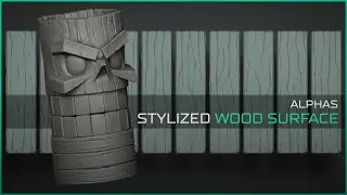 Stylized wood sculpting with alphas in Zbrush