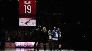 Coyotes raise Shane Doan's No. 19 to the rafters