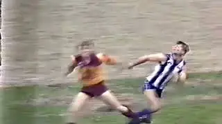 1990 Round 16 highlights of Nth Melb Vs Brisbane.