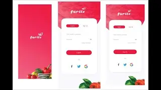 Adobe XD | Login/Signup | Fast Food App  UI/UX Design