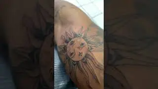 Husband & Wife get MATCHING Sun & Moon Tattoos 👀😳🖤 #shorts #couple #tattoos #viralshorts