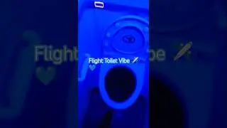 Flight Toilet Vibe ✈️💙Shocked by the Blue Light on the Airplane!,Blue Light Vibe, cap boy