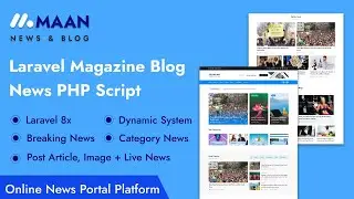 Maan News- Laravel News, Magazine & Blog Script