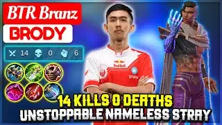 14 Kills 0 Deaths, Unstoppable Nameless Stray [ BTR Branz Brody ] Mobile Legends.