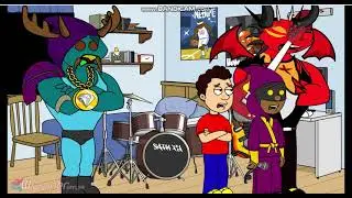 High cloaked critical dragon play loudest rock n' roll 3 am while invited they friends GETS GROUNDED