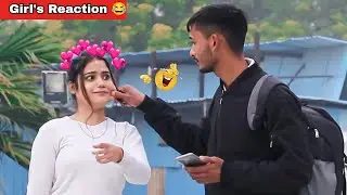 Pulling Strangers Cheeks Prank On Cute 😍Girls || Kundan mandal