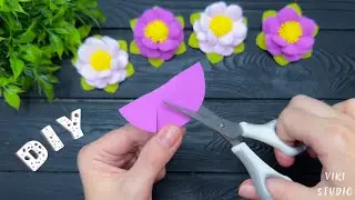 Как сделать Лёгкие Цветы из фоамирана Украшения для волос