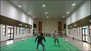 Men's Doubles Badminton Match: Engineers, Doctor and Teacher! #badmintontraining   #badmintontrick