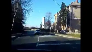 Duga Resa:Drive through the town  27.12.2015.  co driver view