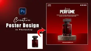 Luxury Perfume Ad Design in Photoshop | Elegant Social Media Post Tutorial | Pixel Dot
