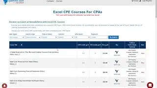 Excel Online CPE Courses on Cpethink.com