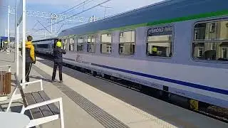 Тепловоз SU160 002 Сообщением Люблин Главный - Варшава Восточная отправляется со станции Люблин Гл.
