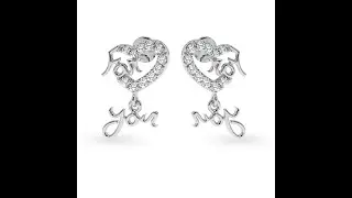 Designer Platinum Diamond Heart Earrings JL PT E LC849 - Jewelove