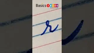 cursive small letter r | small cursive letter r | small letter r in cursive handwriting @Basics4Kids
