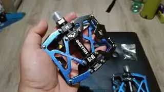 Platformowe Pedały Rowerowe Łożyska Maszynowe MZYRH Czarno-Niebieskie Unboxing