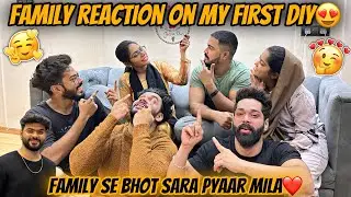 Family Reaction On My First DIY😍Family Se Bht Sara Pyaar Mila❤️Huda DIY Vlogs
