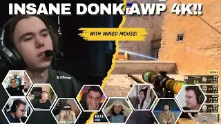 STREAMERS REACT TO DONK AWP 4K WITH WIRED MOUSE | CS2 | IEM KRAKOW