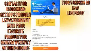 Today 02/07/2021 Redeem Mi Business Bag Successfully without Captcha Live Proof REDEEM CODE: B02P075