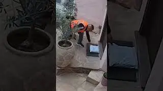 Delivery man STEALS package... #thief #amazon #viral