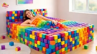 Which Color Dream Bed Would You Choose? 🛏️✨ | Ultimate Oddly Satisfying AI ASMR