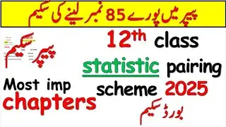 12th Class statistic pairing Scheme 2025 |12th class states paper pattern 2025|statistics guess 2025
