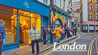 Cold day in London |🧣 ❄️Walking in Bloomsbury from Tottenham Court Road to Holborn Station.❄️🧤 4K